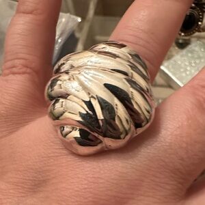 Chunky Sculpted Sterling silver  Statement Ring